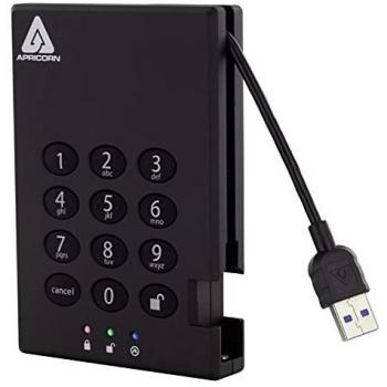 Apricorn Aegis Padlock 2TB USB 3.0 256-bit AES XTS Hardware Encrypted Portable External Hard Drive