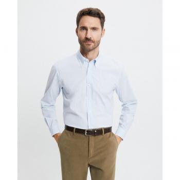 Camisa de hombre sport liso popelín manga larga Emidio Tucci