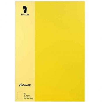 Papel de Carta Coloretti A4, 80 g/m², Color Amarillo Dorado, Paquete de 10 Hojas