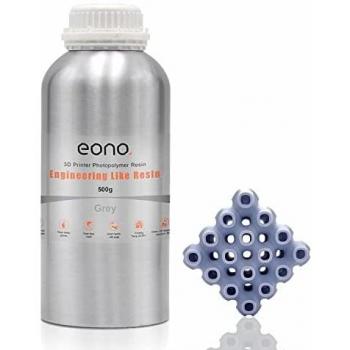 Amazon Brand - Eono Resina de impresora 3D, LCD UV 405nm ABS Like Potenciar Engineering Like Resina de fotopolímero rápida para impresoras 3D LCD, DLP, SLA 500 Gram, Gris