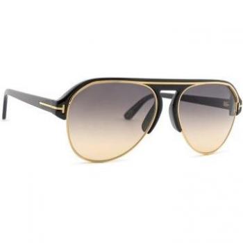 Tom Ford Marshall FT0929 01B 58 Glossy Black Sunglasses, Unisex, Size: 58 MM