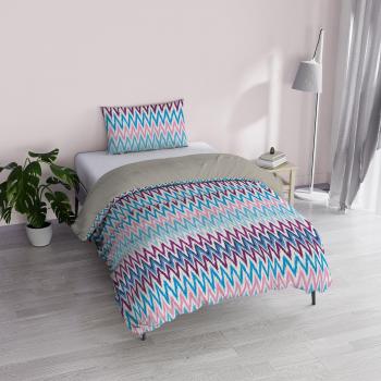Parure de Cama Doble de Microfibra Frequenze con Funda Nórdica y Fundas de Almohada Fantasy