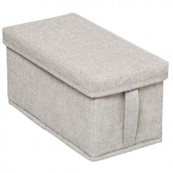 Caja de Almacenaje 15x31 cm Orgánica Gris Claro con Tapa - 5five