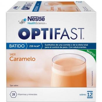 Optifast Batido Sabor Caramelo para Pérdida de Peso y Control Glucémico 12 Sobres 55g