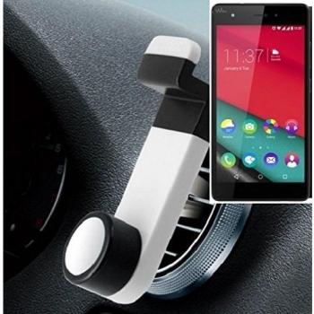 Smartphone universal Holder Holder / Car montaje / parabrisas para el Wiko Pulp 4G. blanco. Titular de teléfono de la rejilla de ventilación se puede utilizar con los teléfonos inteligentes y las tabletas de 5.2 cm - 9,4 cm de ancho. Titular Smartphone