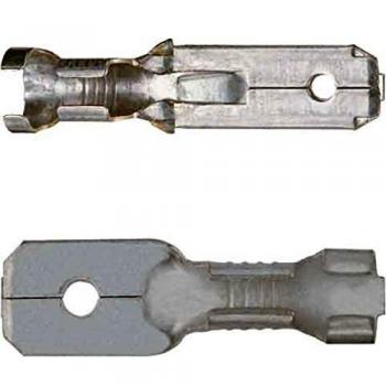 Conector de Lengüeta Plana Klauke 2230, Ancho 6.30 mm, Grosor 0.80 mm, No Aislado, Latón, 1 Unidad