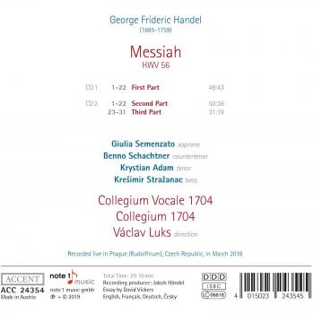 Guilia Semenzato (Soprano) - Handel: Messiah (CD)