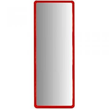 HenBea 754/C1- Espejo Decorativo Infantil de Pared, Espejo de Cuerpo Entero de acrílico irrompible con Marco de Aluminio, Color Rojo, 100x65