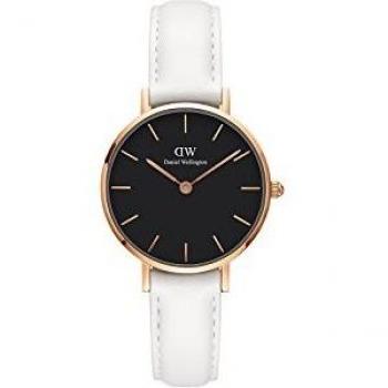 Daniel Wellington Petite Bondi, Reloj Blanco/Oro Rosado, 28mm, Cuero, para Mujer