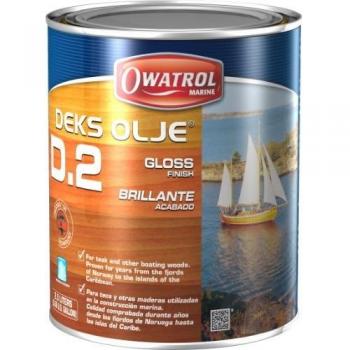 Owatrol D2 - Barniz marino brillante y flexible para madera, 2,5 litros