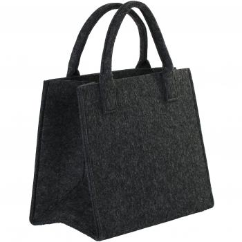 BRAND sseller práctica bolsa de la compra bolsa para comprar, tiempo libre tsche recipiente de almacenamiento fieltro – Aprox. 35 x 20 x 28 cm – Varios colores, tela, antracita, 35 x 20 x 28 cm