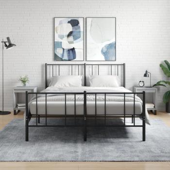 Mesita de noche 2 piezas Sonoma gris 40x35x50 cm de madera multicapa