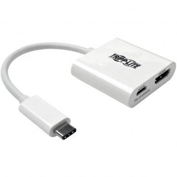 ADAPTADOR USB-C A HDMI CON CARGA PD BLANCO