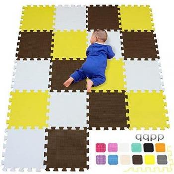qqpp Alfombra Puzzle para Niños Bebe Infantil - Suelo de Goma EVA Suave. 18 Piezas