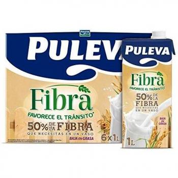 Puleva Leche con Fibra, 6 x 1L