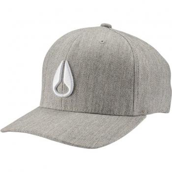 Nixon Deep Down Snapback Cap Heather Gray/White One Size