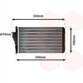 Radiador de calefacción VAN WEZEL 17006266 con características de alto rendimiento, diseñado para una eficiente transferencia de calor, fabricado en materiales duraderos y resistentes a la corrosión, compatible con diversos modelos de vehículos, fác