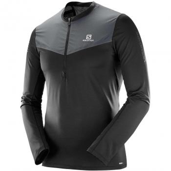 Salomon FAST WING HZ LS TEE M - Camiseta, Hombre, Negro -