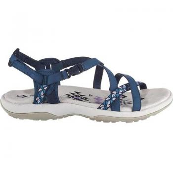 Skechers Reggae Slim-Vacay - Zapatillas Skate Mujer Cómodas y Ligeras, Sandalias Planas Vacay Mujer Marino Azul