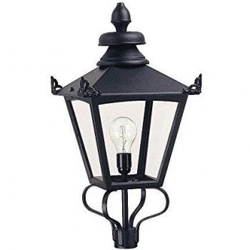 Farol de Poste de Jardín Negro Grampian 1 Luz E27 66cm