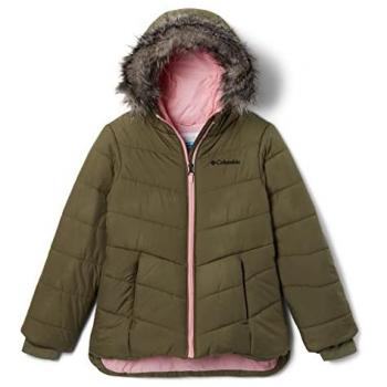 Columbia Katelyn Crest II Kids' Green Hooded Outdoor Jacket (Size S)