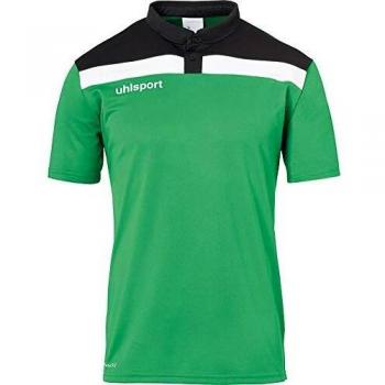 uhlsport Offense 23 Polo Shirt Hombre, Verde/Negro/Blanco, 140