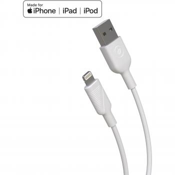 Muvit for Change Cable USB a Lightning MFI 2.4A 0.2m Blanco