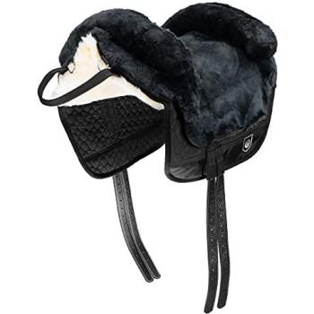 Silla de montar sin árbol Iberica Plus con forro de auténtico cordero para ponis Shetland