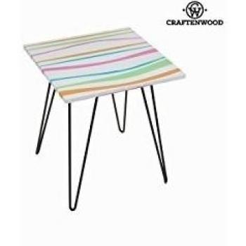 Tavolo quadrato a righe a colori by Craften Wood