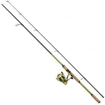 Combo de Spinning Kinetic Hellcat CL Negro 7' ML 5-24g 2 secciones con carrete Hellcat 2000-FD