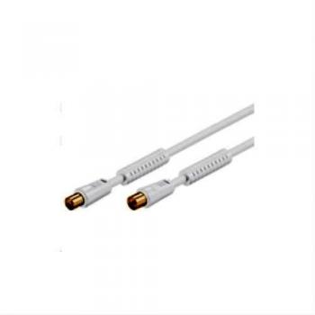 Cable Coaxial Microconnect M-F 10m Blanco 75 Ohm Alta Calidad