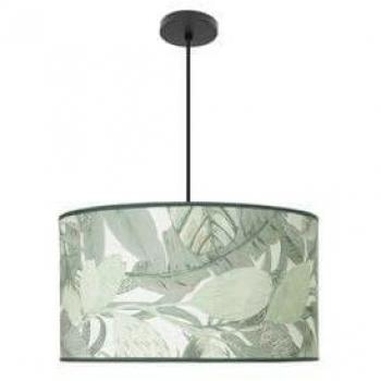Lámpara Colgante Moderna 3xe27 Negro con Hoja Verde 50x50cm con Difusor