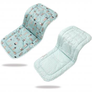 Miracle Baby Cojín Carro Bebe,Colchoneta Silla Paseo Universal Verano Transpirable,Cojín Silla de Paseo para el Cochecito y Asiento de Carro, 100% Algodón, 32x80cm