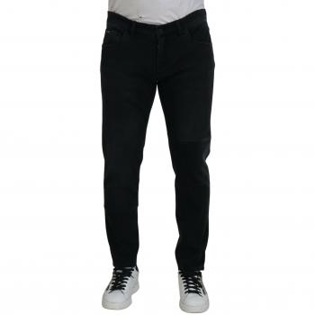 Dolce & Gabbana Black Angel Embroidery Skinny Denim Jeans - IT52 | L, Slim-fit, male, Black, Size: XL