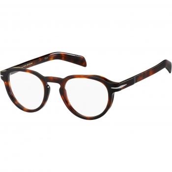 David Beckham Unisex Eyewear DB 7021 Multicolor Glasses Size 48 MM Red Havana