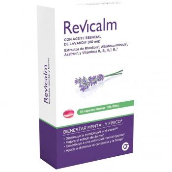 Revicalm 30 Cápsulas con Extracto Natural de Rhodiola, Albahaca Morada, Lavanda, Azafrán y Vitaminas B
