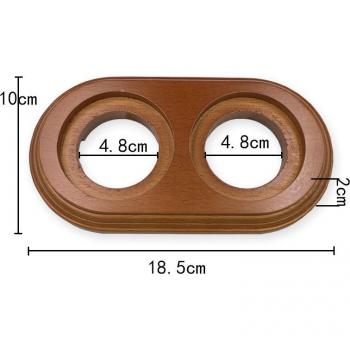 Enchufe de interruptor para mejora del hogar, diámetro de 68mm, soporte de madera, estilo europeo, 1-3 entradas