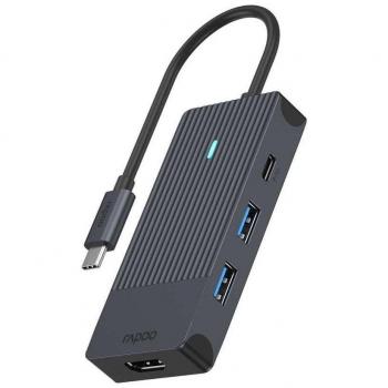 Adaptador multipuerto USB-C 4 en 1 de Rapoo