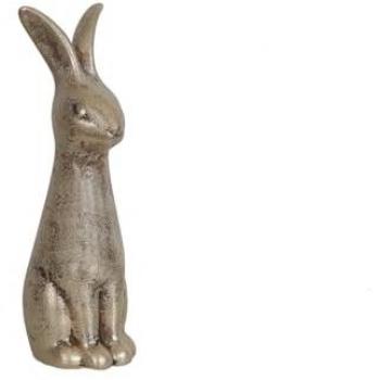 Figura Decorativa Conejo Cerámica Beige 13 x 40 x 15 cm