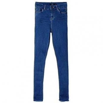 NAME IT Pant Noos NLFPIL DNMTORA 2277 HW Ancle-Pantalón, Medio De Mezclilla Azul, 146 cm para Niñas