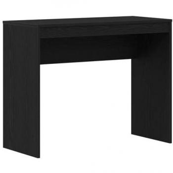 Modern Black Oak Engineered Wood Desk - 90x40x72 cm Rectangular Workstation