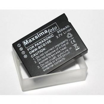 Maxsima - 950mAh Panasonic LUMIX DMW-BCG10E, BCG10, compatible Litio-ion Batería para TZ6, TZ7, TZ8, DMC-TZ9, DMC-TZ10, DMC-TZ18, DMC-TZ10, DMC-TZ20, DMC-TZ22, DMC- TZ25, DMC-TZ30, DMC TZ65, DMC-ZR1, DMC-ZR3, DMC-ZS1, DMC-ZS3, DMC-ZS5, DMC-ZS6, DMC-ZS7, 