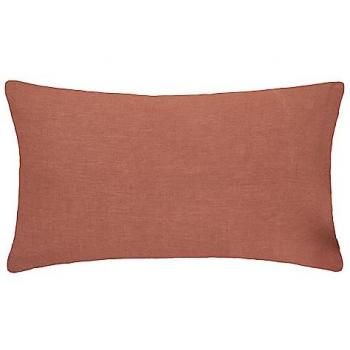 Funda de Almohada 100% Lino Naranja Terracota 50x70 cm - Lavado Natural - Variedad de Colores