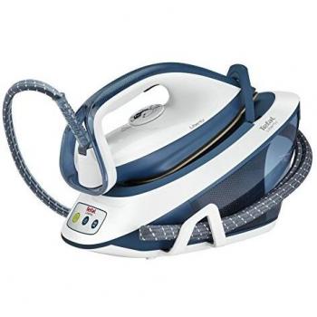 Tefal Liberty SV7030E0 - Centro de planchado de 5,5 bares de autonomía Ilimitada con golpe de vapor de 310 g/min y vapor continuo de 120 g/min, suela cerámica y cartucho antical, para todo los tejidos