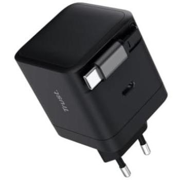 Cargador de Pared USB-C Trust Maxo 65W con Cable Retráctil PD Negro
