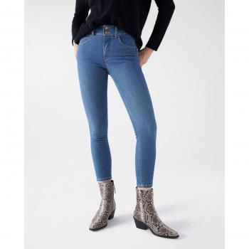 Vaquero pitillo de mujer Secret cropped skinny de tiro medio push in Salsa Jeans