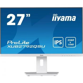Iiyama ProLite XUB2792QSU-W5 27 LED IPS WQHD Monitor with FreeSync, Pivot Function, USB Hub, 2560 x 1440 Pixels Resolution, White