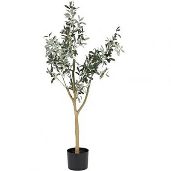 Planta Decorativa Artificial Olivo de Poliéster y Polietileno, 55 x 60 x 112 cm