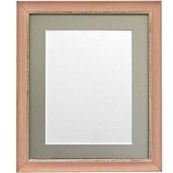 FRAMES BY POST Nordic - Marco para Foto, Color Rosa con Acabado Envejecido, con paspartú Gris Claro, 8 x 8 Pulgadas, para lámina tamaño 5 x 5 Pulgadas