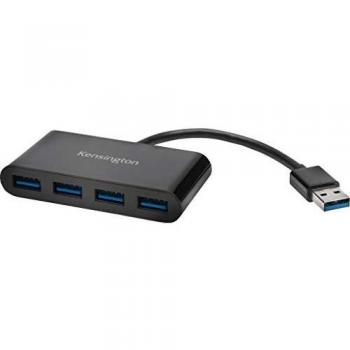 Kensington USB 3.0 4-Port Hub, Transfer Speeds up to 5G bps - Plug and Play Installation, HP, Dell, Windows, Macbook Compatible, K39121EU